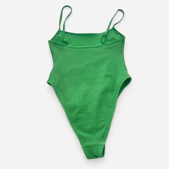 LA Hearts PacSun Scrunched Emerald High-Cut One-Piece Bikini (Size S) 🌿 - Picture 4 of 6